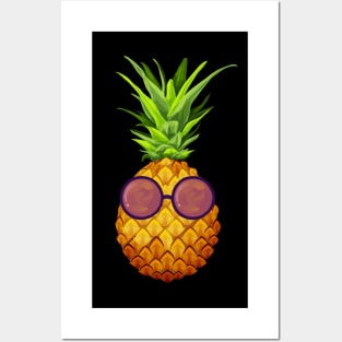 Pineapple Sunglasses Hawaiian Aloha Beach Painting Posters and Art